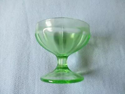 Vintage Green Depression Glass 3 Tall  Dessert / Sherbet Cup Dish PREOWNED • $10