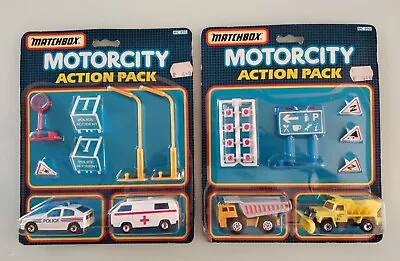 MATCHBOX. Motorcity. 2 Action Pack. 1990. New. Boxed. • $59.40