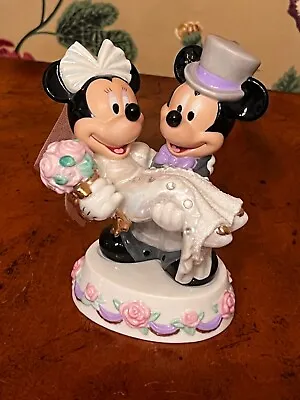 RARE Vintage Disney Mickey & Minnie Mouse Porcelain Wedding Cake Topper • $99