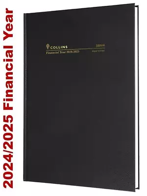 2024-2025 Financial Year Diary Collins A5 Week To View Black 38M4.P99 • $18.92
