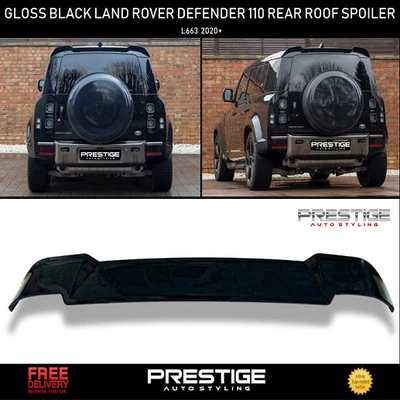 £149.89 • Buy For Land Rover Defender L663 110 Gloss Black Rear Spoiler Roof Wing Lip 2020+