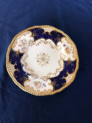 4 Antique Coalport Blue Batwing Side Plates 17 Cm • £55