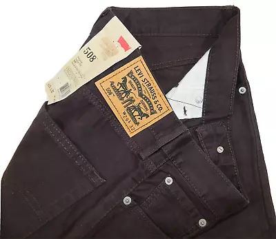 NEW Levi's 508 Regular Taper Fit Denim Brown Jeans Tag & Measured Size 29x32 • $33.12