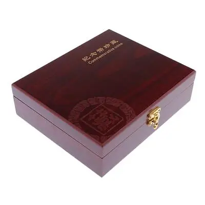 Wooden Coin Box Storage Holder Display Case For 30 Coins 46mm Collection • £11.42