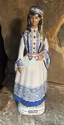 Empty-Vintage - OUZO - Porcelain - METAXA  Woman Ceramic Decanter - Hand Painted • $40