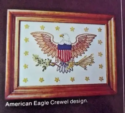 Amer Eagle Vintage Crewel Embroidery Kit  Mail Order Rare Kleenix Collection 71 • $12
