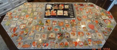 Lot Of 120 Plus Antique Valentine's Day Greeting Cards • $195