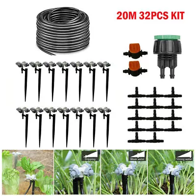 66FT Misting Cooling System Set Outdoor Irrigation Garden Water Mister Nozzles • $18.39