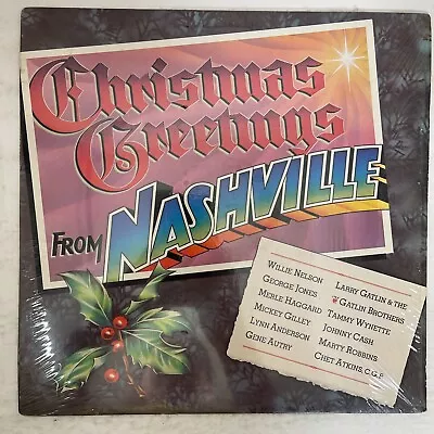 Christmas Greetings From Nashville Vinyl LP Compilation 1984 Columbia – PC2946 • $14.99