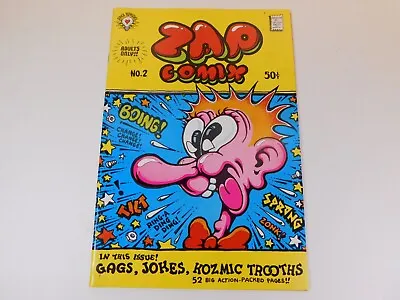 ZAP COMIX #2 VF 8.0 - Head First Miscut - 1st Print High Grade Underground Comic • $575