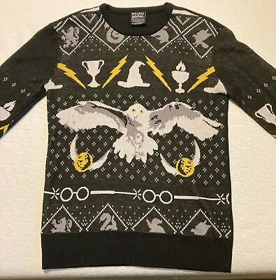 $39.88 • Buy Harry Potter Sweater Size Xs Box Lunch Ugly Christmas Quidditch Owl Wizard