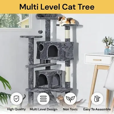 Cat Tree Scratching Post Cat Scratcher Cat Condo House Furniture Bed Trees Stand • $94.99