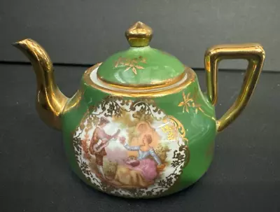 Rare Antique Hand Painted Limoges Tea Pot Roses & Gold • $55