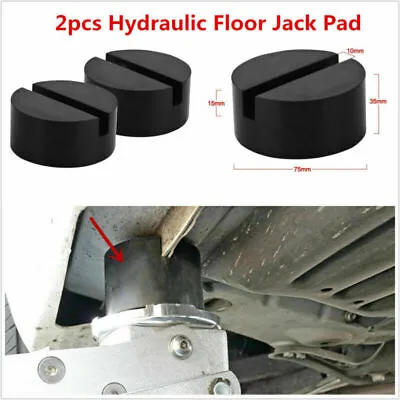 2× Slotted Rail Floor Jack Disk Rubber Pad Adapter For Pinch Weld Side JACKPAD • $21.90
