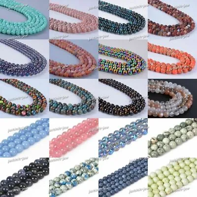 $6.99 • Buy 6mm Round Ball Loose Multi-gemstone DIY Jewelry Making Beads Strand 15-16 