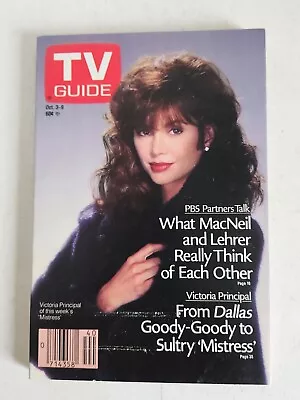 TV Guide October 3 1987 Victoria Principal From Dallas To Mistress NY Metro Ed. • $14.95