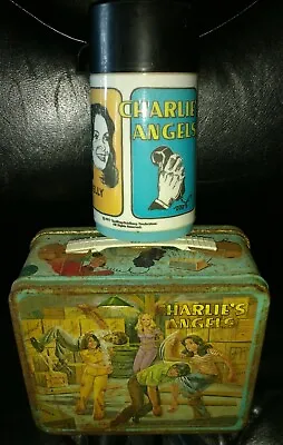 Vintage 1978 Charlie’s Angels TV Show Aladdin Rusty Metal Lunch Box & Thermos  • $125