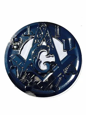Masonic  Metal Chrome Emblem With Symbols For Car Truck Freemasons • $13.99