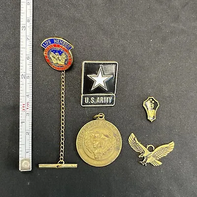 5 Vintage US Army Military Medals/Pins - Reserve & Misc. Free Shipping! • $14.99