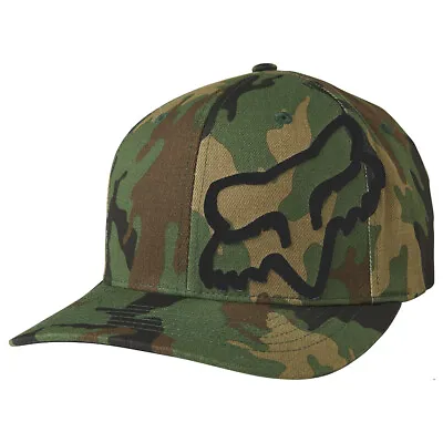 Fox Racing Mens Flex 45 FlexFit Hat Baseball Cap Curved Bill Comfortable Camo • $25.99