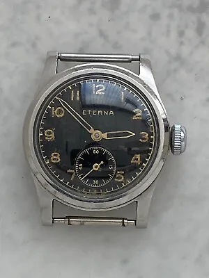 £170 • Buy Eterna Military Style  Tre Tacche  Stainless Steel Wristwatch