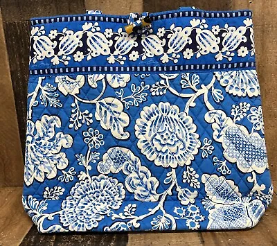 Vera Bradley Blue Lagoon Tote Large With Toggle Nwt Purse Shoulder Bag School  • $24.99