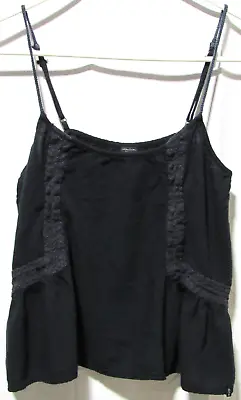 Volcom Tank Top Black Sleeveless Corded Strap Women's Size Small • $8.99