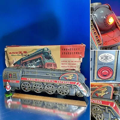 VINTAGE 1960 TRANS-CONTINENTAL EXPRESS Modern Toys JAPAN Battery TIN LITHO TRAIN • $24.65