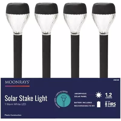 (24)-Moonrays Black 1.2 Lumen. Plastic Swirl Lens Solar Path Light. Model: 26503 • $54.98