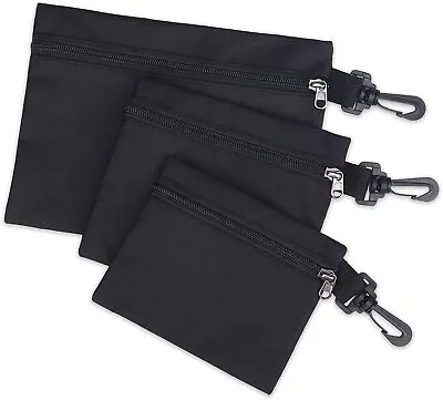 $14.57 • Buy 3 Pack Tool Bags Canvas Heavy Duty Tool Pouch Small Tool Bag Pouch Zipper Bags