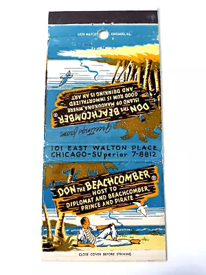 Vintage Matchbook: Don The Beachcomber Chicago IL Tiki • $5.99