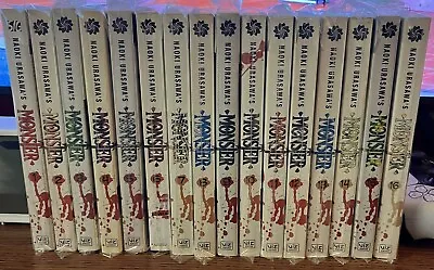 Monster Manga Set Naoki Urasawa Rare OOP Singles Volumes 1-16 • $349.95