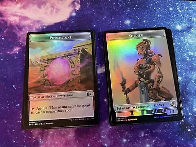MTG FOIL Powerstone / Soldier Token (009) Double-Sided Token The Brothers' War • $1.29