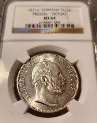 NGC MS 64 Germany Prussia Victory Thaler • $47.10