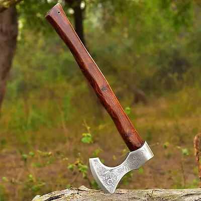 Viking Hand Forged 1095 High Carbon Steel Blade Tomahawkhatchetcombat Axe • $25