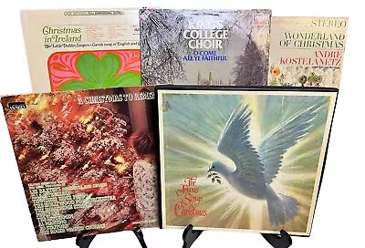 Lot Of 5 Vintage Christmas Albums Classic Holiday Music Vinyl (7 Records) • $13.49