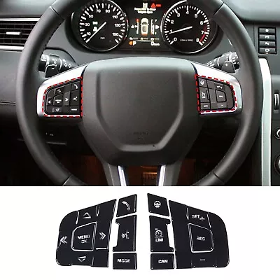 Black Alloy Steering Wheel Button Trim For Land Rover Discovery Sport 2015-2019 • $49.49