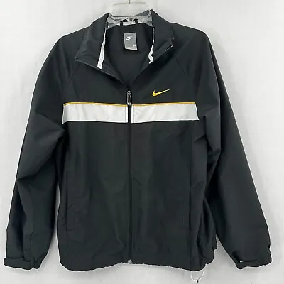 Nike Windbreaker Jacket Men's Size M Gray White Yellow Mesh Lined Y2K Full Zip • $49.93