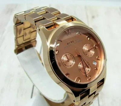 Ladies Marc By Marc Jacobs Henry Chronograph Watch PVD Rose Gold Plating MBM3107 • $43.97