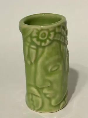  Maya Cozumel Mexico  Green Signed Pottery Shot Glass • $6.99