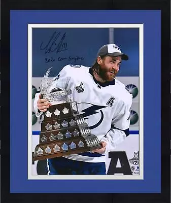 FRMD Victor Hedman 2020 SC Champ Signed 16x20 Raise Conn Smythe W/Inscr • $229.99