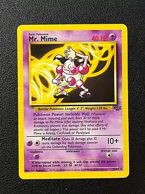 Pokemon TCG Jungle Set Mr Mime 22/64 LP Rare Unlimited • $4.25