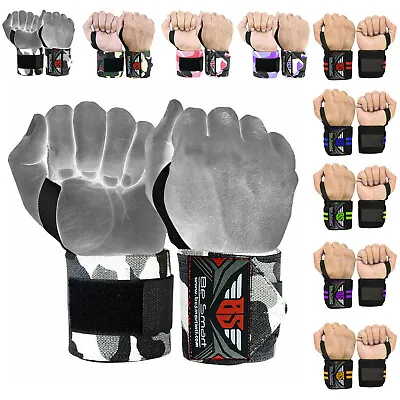 Be Smart Power Weight Lifting Wrist Wraps Support Gym Workout Bandage Straps 18  • $9.99