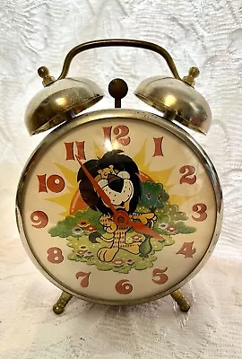 VINTAGE Wind-up Harris Bank Hubert The Lion Promotional Alarm Clock Ships Free! • $39.99