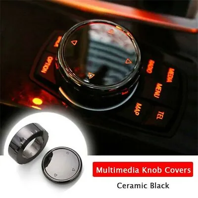 Ceramic Black IDrive Multimedia Knob Cover For BMW X1 X3 X4 X5 X6 1 2 3 5 Series • $19.99