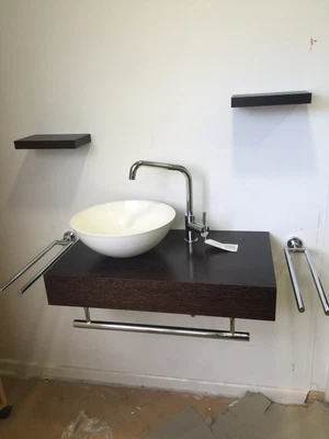 £160 • Buy Decorlux Lever Mono Wink Mixer With Basin Wengue Cloakroom Sink Basin Wall Hung