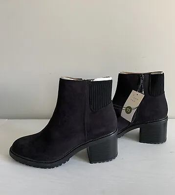 Women's Nancy  Knit Collar Boots - A New Day - Black Size 11 • $17.99