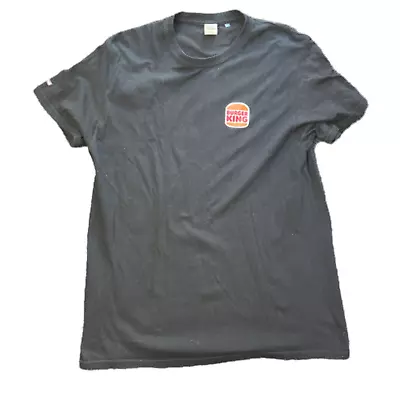 Burger King T-shirt Uniform Black Short Sleeve Logo Workwear Tee • £4.79