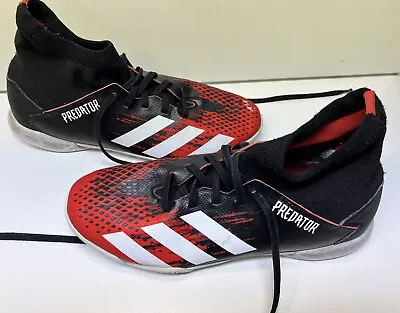 Adidas Predator Indoor Black / Red / Gum Soccer Shoes Mens Size 4. Used • $30