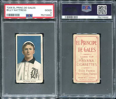 T206 Billy Nattress ~~ PSA 2 ~~ El Principe De Gales EPDG Back • $289.99